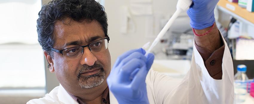 Ajay Singh博士.D.他正在研究一种潜在的胰腺癌诊断工具.