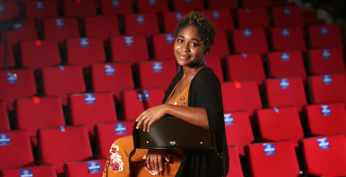 Jhalana Jones, who has performed in local theater, is studying music education at the University of South Alabama. "We have this teacher, Dr. Thomas Rowell, who is a hoot-and-a-half. He lets us know we're not just his students, we're his people."